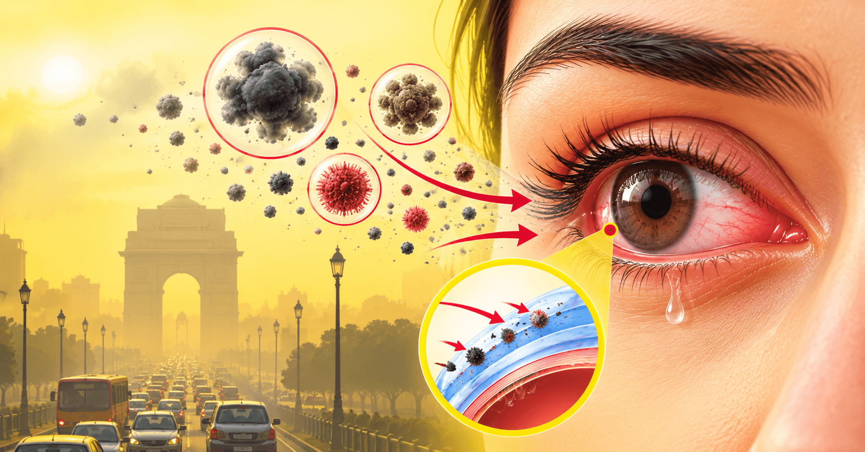 Why Do Eyes Burn in Delhi Pollution? | Lifeline Eye Centre